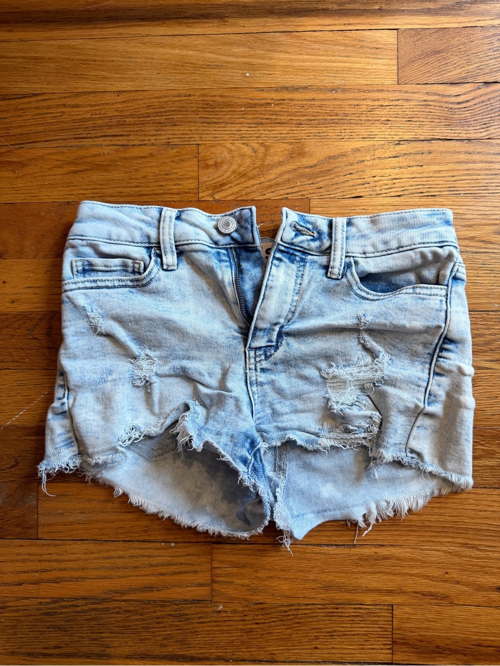 Light Wash Distressed Women’s Denim Shorts